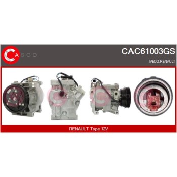 Compresor, aire acondicionado - CASCO CAC61003GS