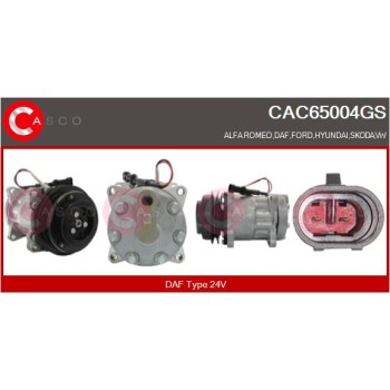 Compresor, aire acondicionado - CASCO CAC65004GS