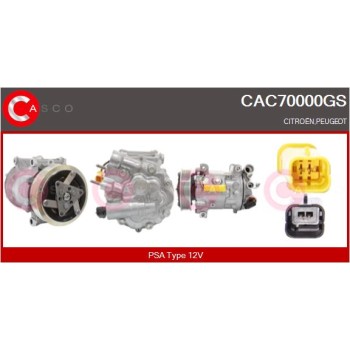Compresor, aire acondicionado - CASCO CAC70000GS