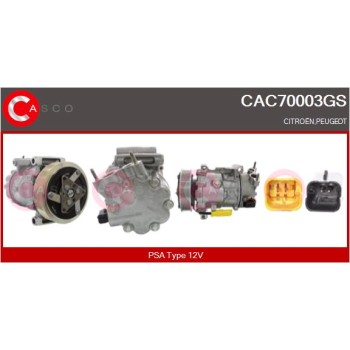 Compresor, aire acondicionado - CASCO CAC70003GS