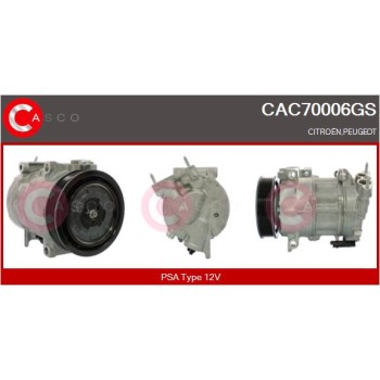 Compresor, aire acondicionado - CASCO CAC70006GS