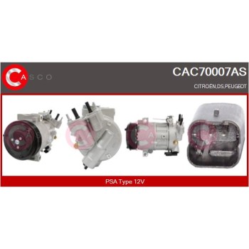 Compresor, aire acondicionado - CASCO CAC70007AS
