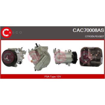 Compresor, aire acondicionado - CASCO CAC70008AS