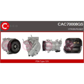 Compresor, aire acondicionado - CASCO CAC70008GS