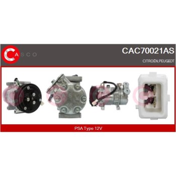 Compresor, aire acondicionado - CASCO CAC70021AS