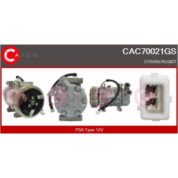 Compresor, aire acondicionado - CASCO CAC70021GS