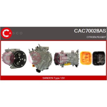 Compresor, aire acondicionado - CASCO CAC70028AS