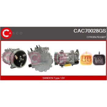 Compresor, aire acondicionado - CASCO CAC70028GS