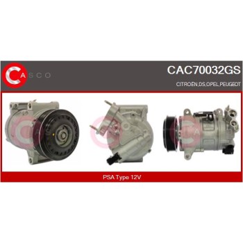 Compresor, aire acondicionado - CASCO CAC70032GS