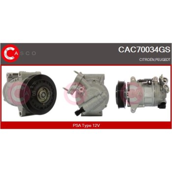 Compresor, aire acondicionado - CASCO CAC70034GS