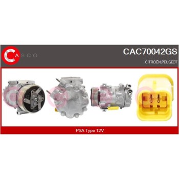 Compresor, aire acondicionado - CASCO CAC70042GS