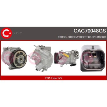 Compresor, aire acondicionado - CASCO CAC70048GS