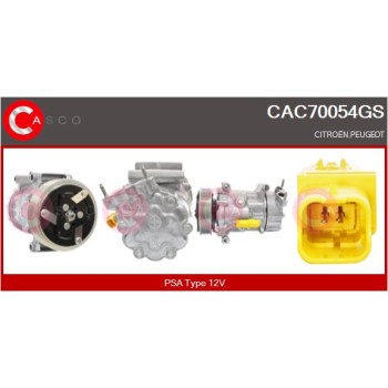 Compresor, aire acondicionado - CASCO CAC70054GS