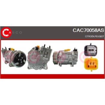 Compresor, aire acondicionado - CASCO CAC70058AS