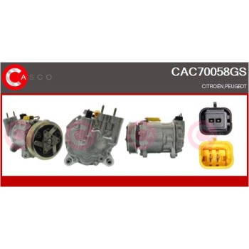 Compresor, aire acondicionado - CASCO CAC70058GS