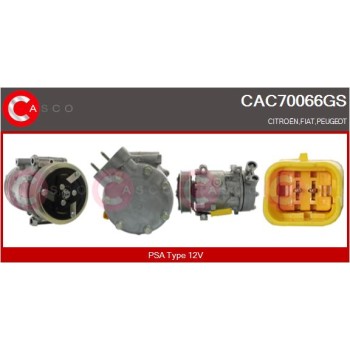 Compresor, aire acondicionado - CASCO CAC70066GS