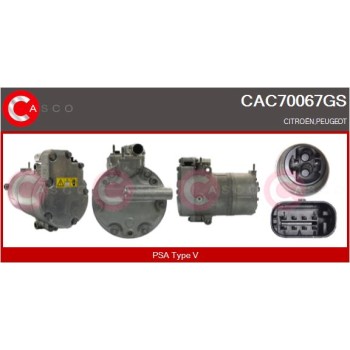 Compresor, aire acondicionado - CASCO CAC70067GS