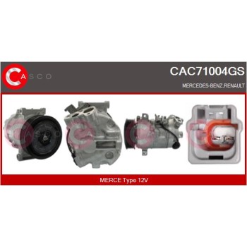 Compresor, aire acondicionado - CASCO CAC71004GS