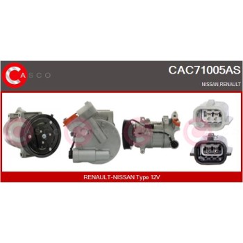 Compresor, aire acondicionado - CASCO CAC71005AS