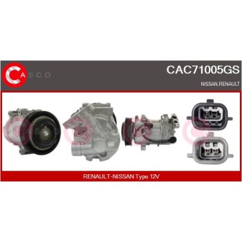 Compresor, aire acondicionado - CASCO CAC71005GS