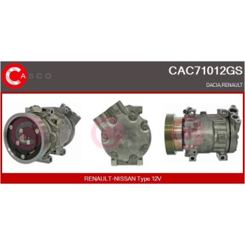 Compresor, aire acondicionado - CASCO CAC71012GS