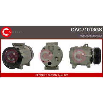 Compresor, aire acondicionado - CASCO CAC71013GS