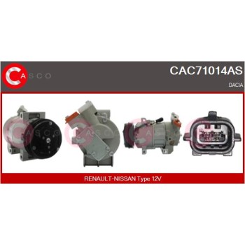 Compresor, aire acondicionado - CASCO CAC71014AS