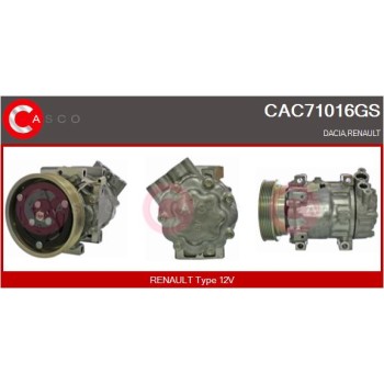 Compresor, aire acondicionado - CASCO CAC71016GS