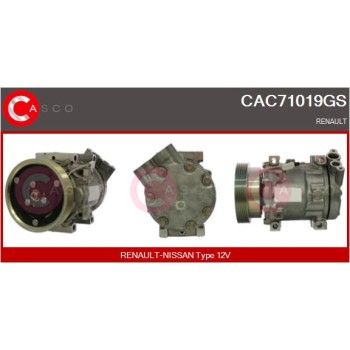 Compresor, aire acondicionado - CASCO CAC71019GS