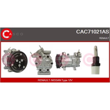 Compresor, aire acondicionado - CASCO CAC71021AS