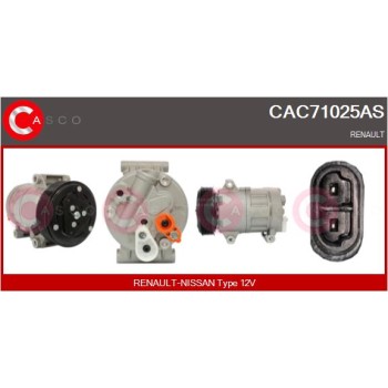 Compresor, aire acondicionado - CASCO CAC71025AS