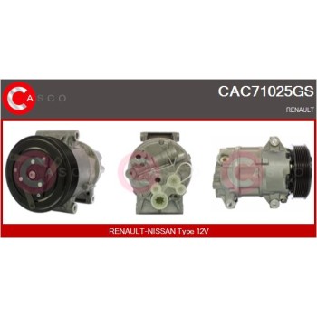 Compresor, aire acondicionado - CASCO CAC71025GS