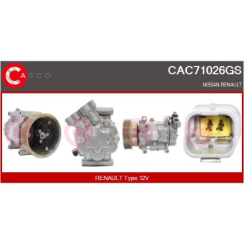 Compresor, aire acondicionado - CASCO CAC71026GS