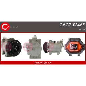 Compresor, aire acondicionado - CASCO CAC71034AS