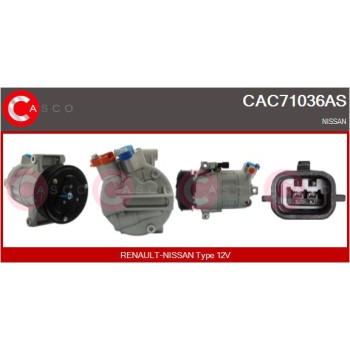 Compresor, aire acondicionado - CASCO CAC71036AS