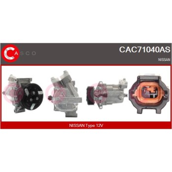 Compresor, aire acondicionado - CASCO CAC71040AS
