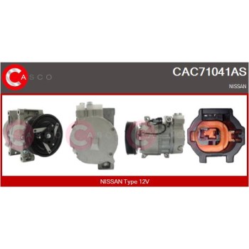 Compresor, aire acondicionado - CASCO CAC71041AS