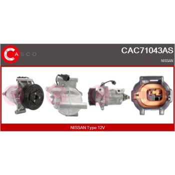 Compresor, aire acondicionado - CASCO CAC71043AS