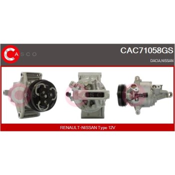Compresor, aire acondicionado - CASCO CAC71058GS