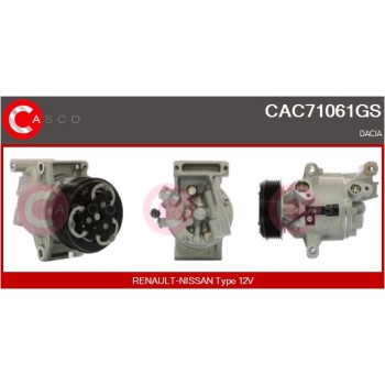 Compresor, aire acondicionado - CASCO CAC71061GS