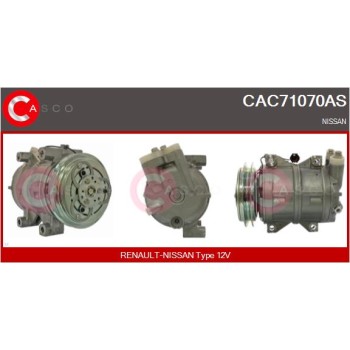 Compresor, aire acondicionado - CASCO CAC71070AS