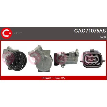 Compresor, aire acondicionado - CASCO CAC71075AS
