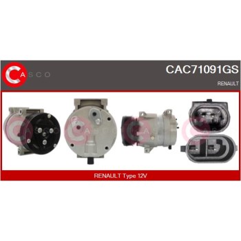 Compresor, aire acondicionado - CASCO CAC71091GS