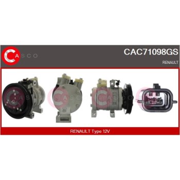 Compresor, aire acondicionado - CASCO CAC71098GS