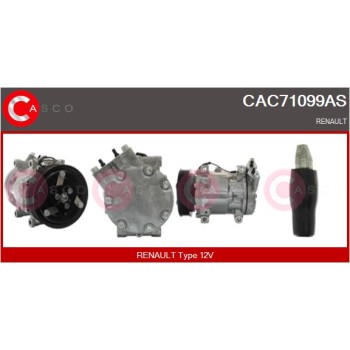 Compresor, aire acondicionado - CASCO CAC71099AS