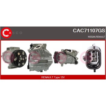 Compresor, aire acondicionado - CASCO CAC71107GS