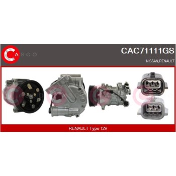 Compresor, aire acondicionado - CASCO CAC71111GS