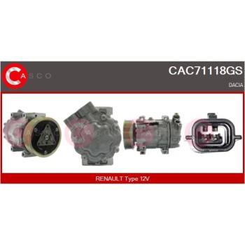 Compresor, aire acondicionado - CASCO CAC71118GS
