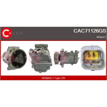 Compresor, aire acondicionado - CASCO CAC71126GS