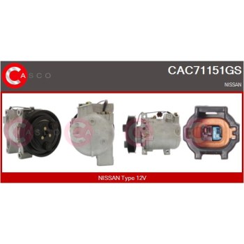 Compresor, aire acondicionado - CASCO CAC71151GS